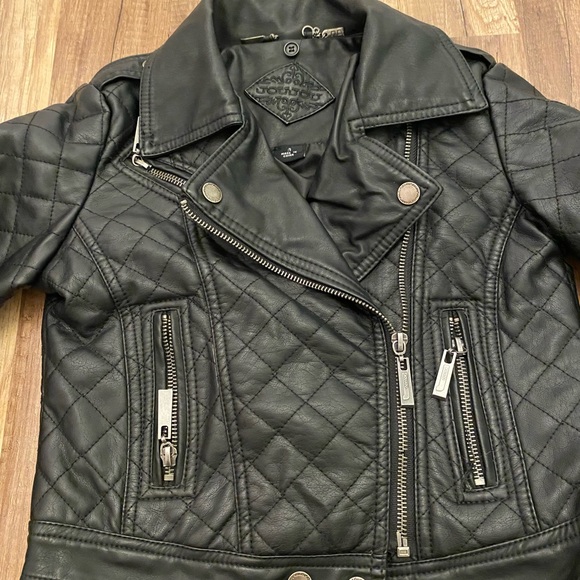 Girls Moto style Leather jacket - Picture 7 of 7